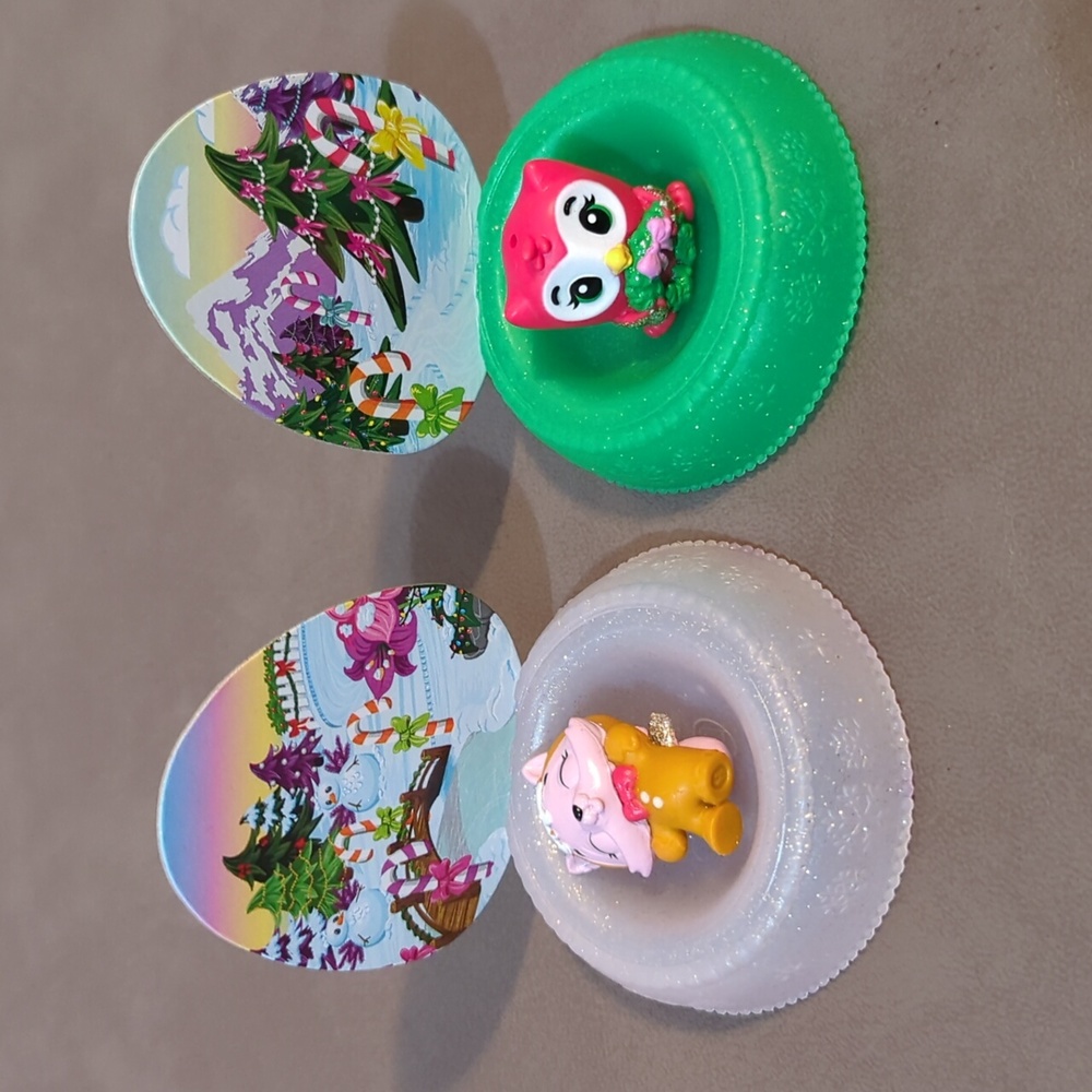 Hatchimal collEGGtibles Christmas exclusive mini Owling Owl Raspoon Raccoon Nest
